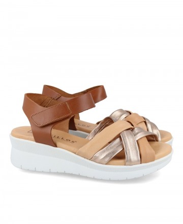 Pitillos 5261 Leather sandals with velcro