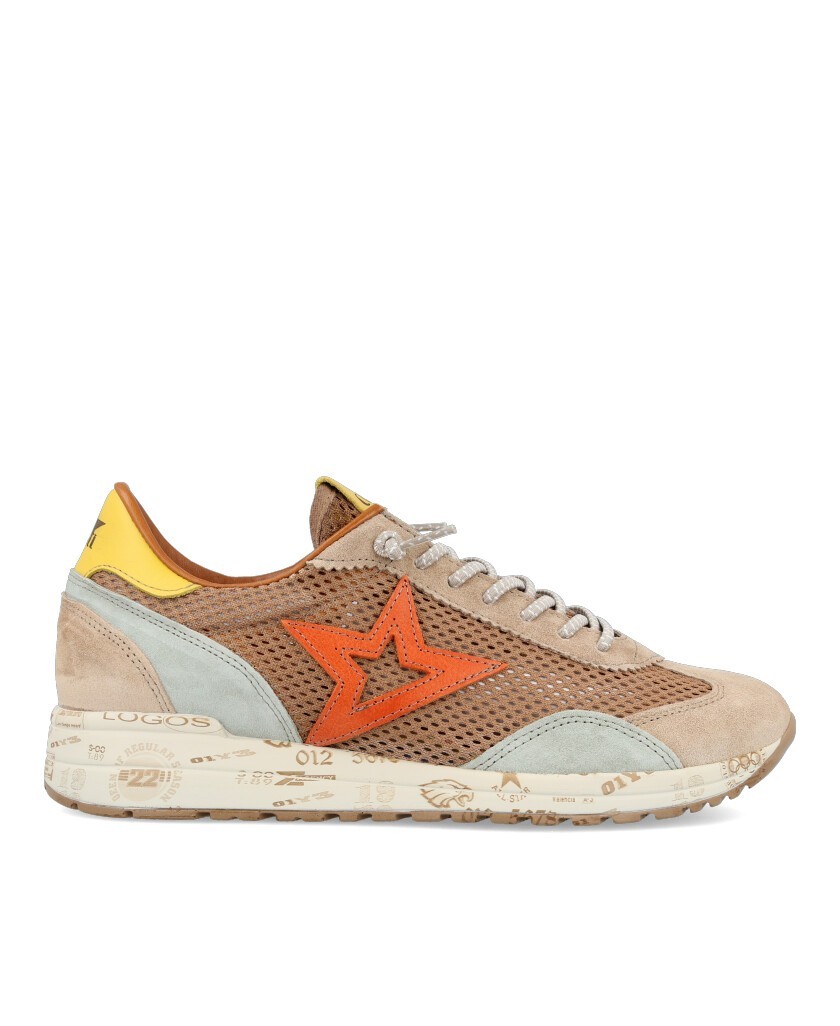Cetti C-1259 Men's casual colorful sneakers in taupe