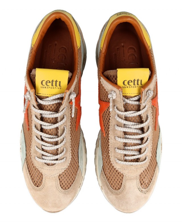 Zapatillas coloridas para hombre Cetti C-1259 color taupe