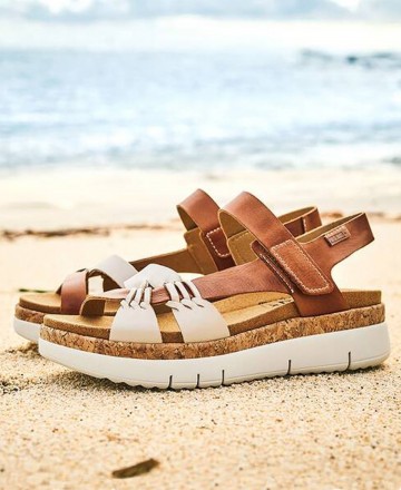 sandalias plataforma piel pikolinos 80 descuento mujer