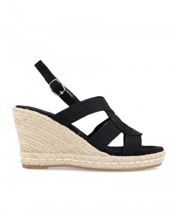 sandalias negras mujer