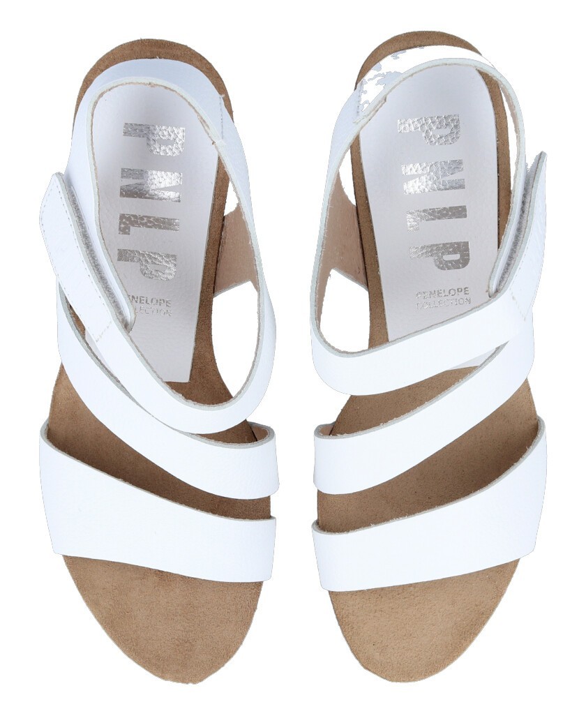 white sandal heel