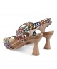 Penelope 6141 Multicolored sandals with heel