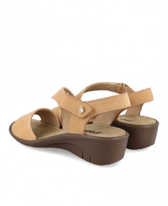 Sandalias para mujer en color beige Caracteristicas con cierre de velcro cuna 4 cm zapato de estilo casual suela de goma termop