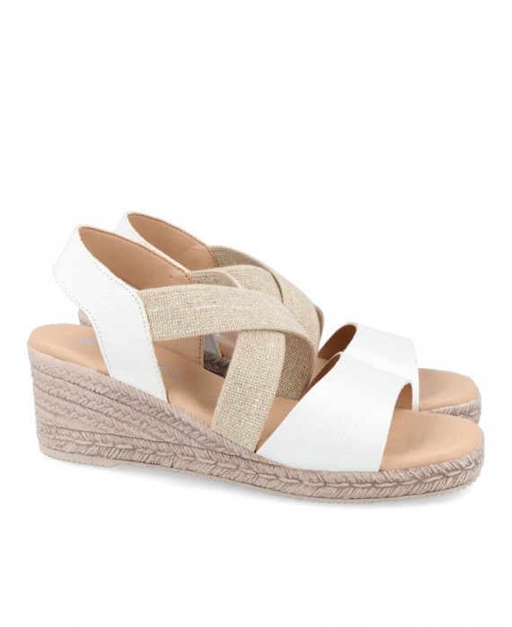 Andares 425420 White sandals with crossed straps