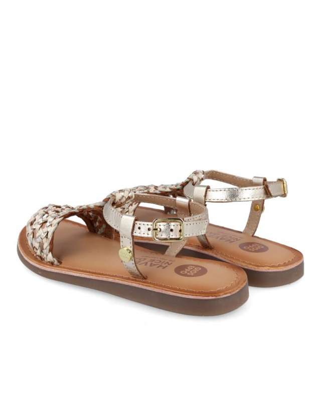 Nice gold sale sandals