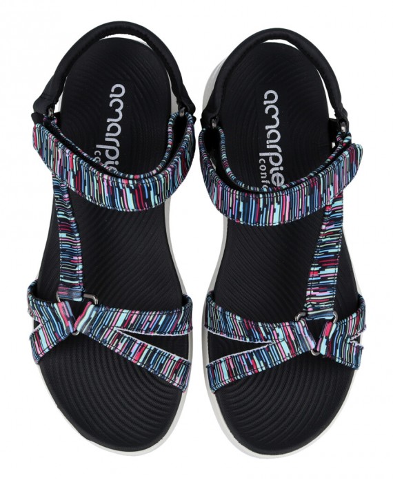 Black sandals for women Amarpies ABZ23551