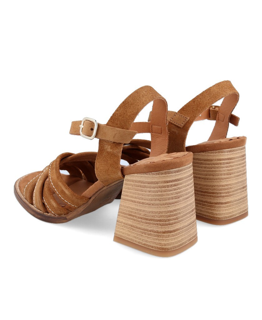 brown heeled sandals