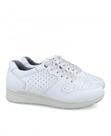 Imac Alfa 355970 Women's white leather sneakers