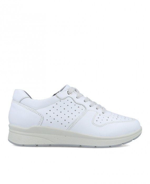 Zapatos de deporte para mujer en color blanco Caracteristicas con cordones altura de piso 3 cm zapato de estilo casual suela de