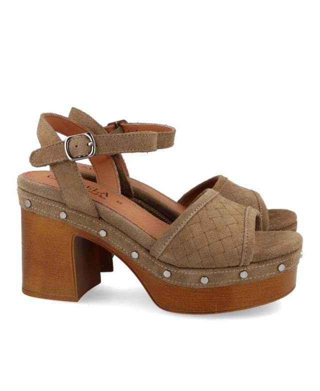 Carmela 160623 Women's sandals with wooden heel