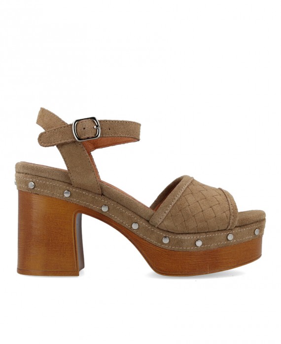 brown heeled sandals