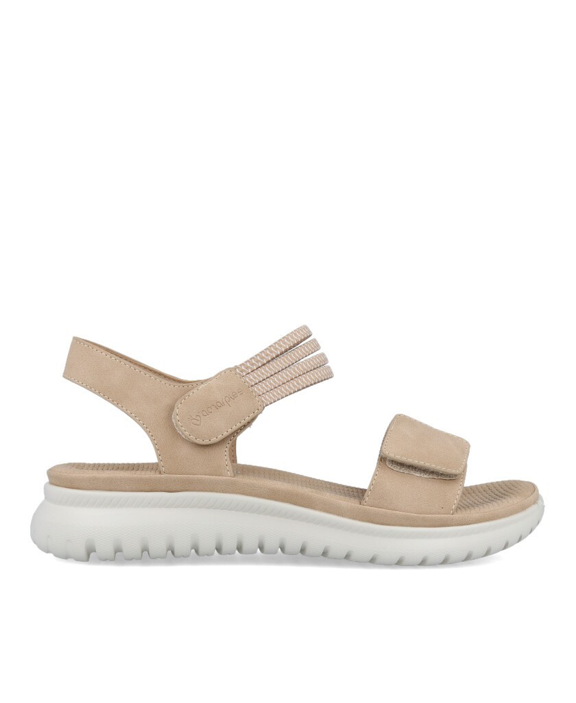 Sandalias de mujer para caminar Amarpies ABZ23614 en beige