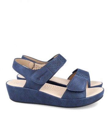 Amarpies ABZ23587 Navy blue wedge sandals