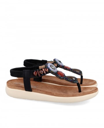 Amarpies ABZ23557 Black sandals with rhinestones