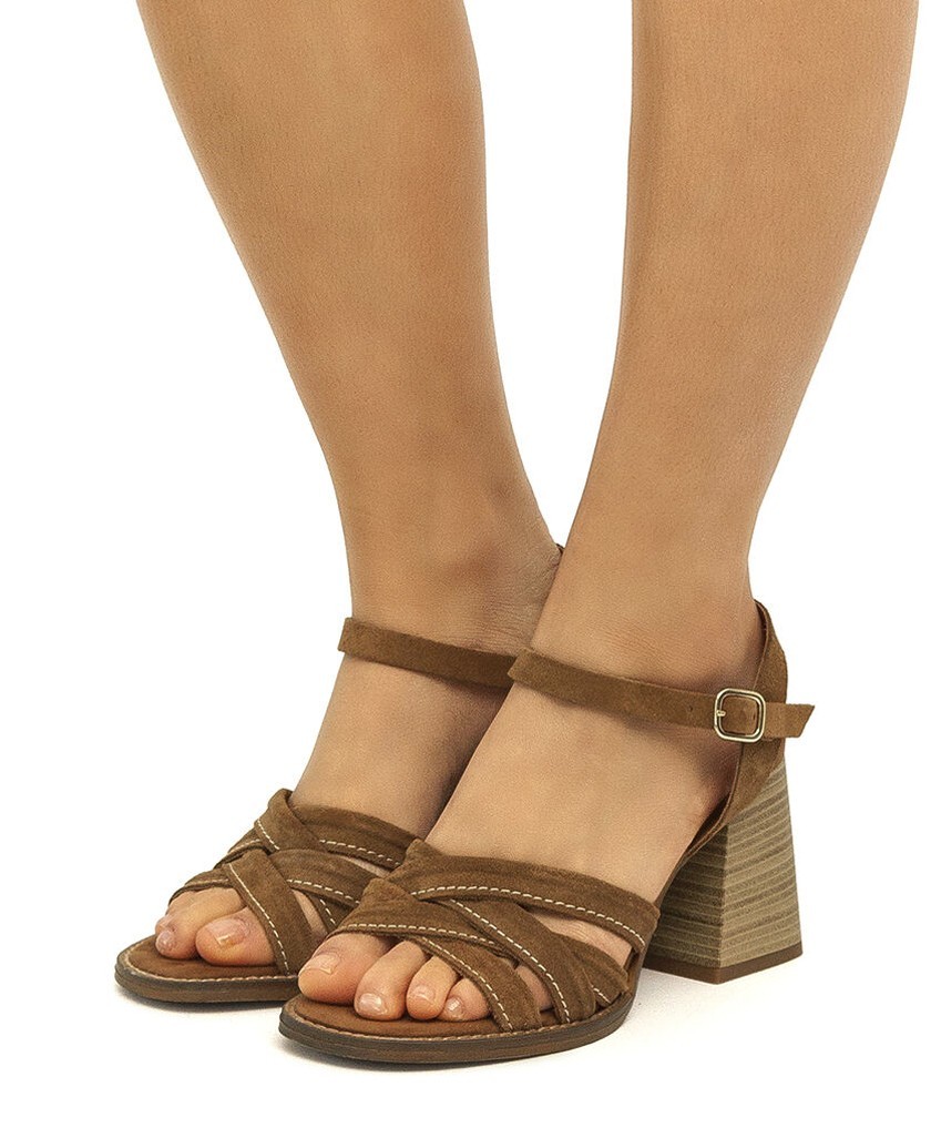 women's crossed sandals