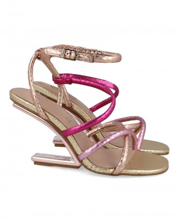 Exé Maggie-811 Sandal with snake effect straps