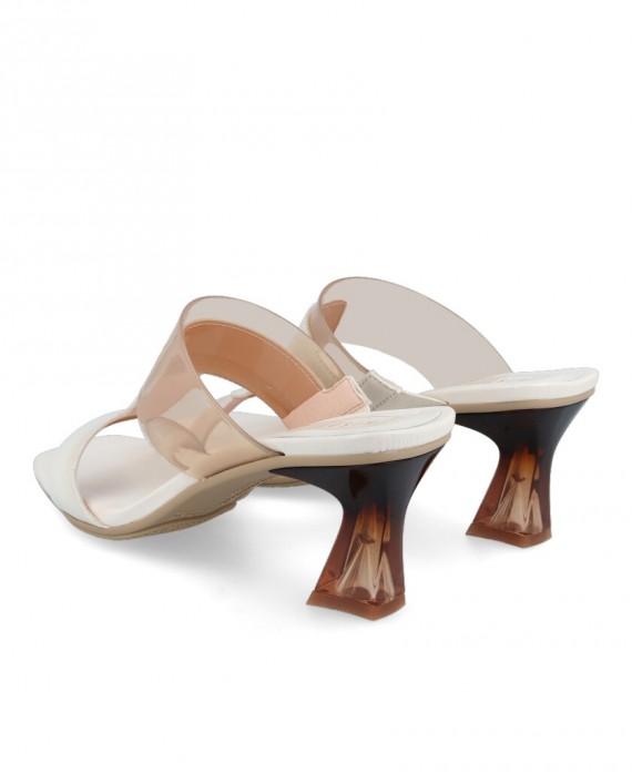 transparent heeled sandals