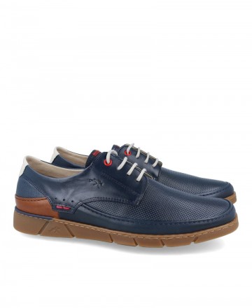 Fluchos Barry F1156 Navy blue leather shoes