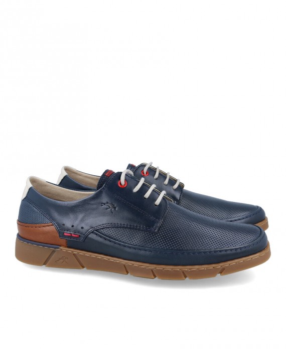 Fluchos Barry F1156 Navy blue leather shoes