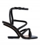 Exé Maggie-810 Women's shiny black sandals