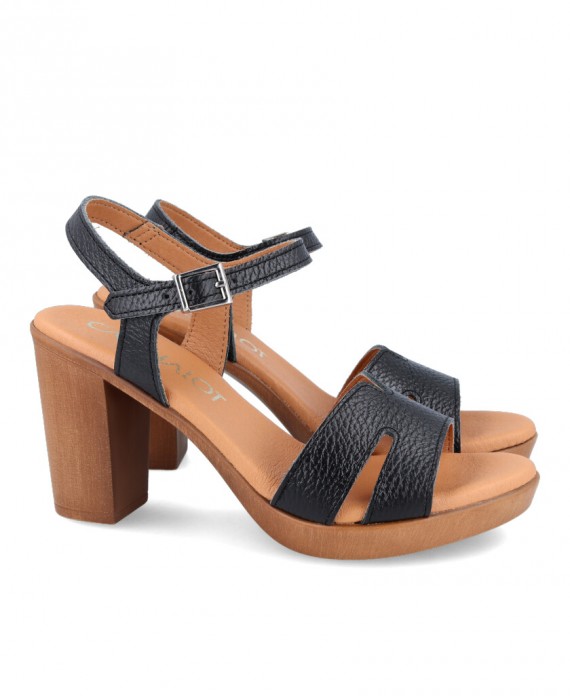 Catchalot 5271 Women's black heeled sandals
