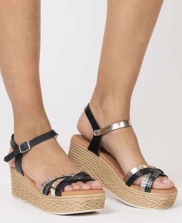 sandalias negras