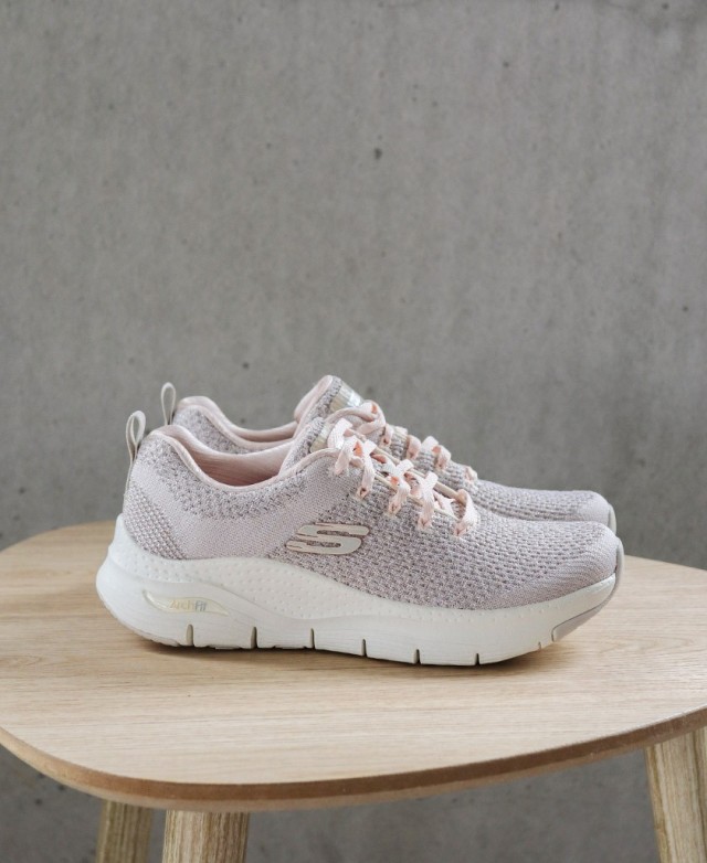 Skechers lace sale up mujer beige