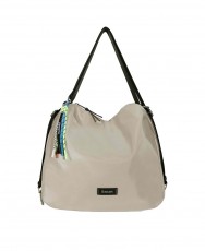 Bolso mochila nylon beige Binnari Braganza 19501 para mujer