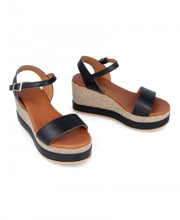 sandalias negras plataforma