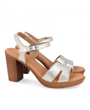 Catchalot 5271 Metallic heeled casual sandals