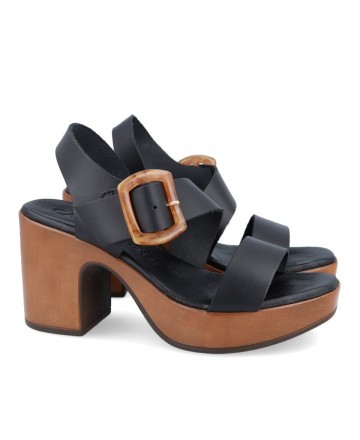 Sandalia negra tacón ancho Catchalot Salma 5245