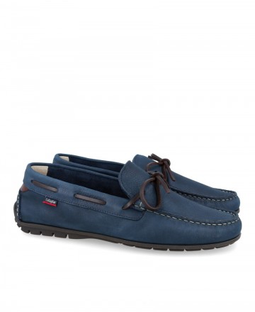 Callaghan Briton 53901 Blue leather boat shoes