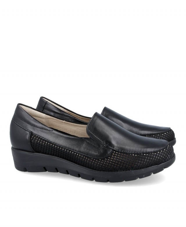 Pitillos 2603 Black Moccasins for summer for women