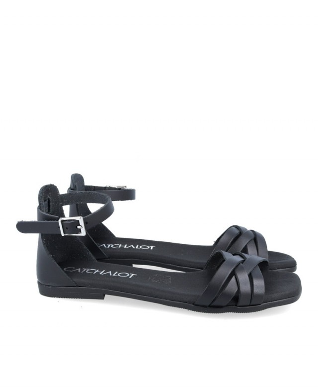 Catchalot Ainara 5153 Flat black sandals