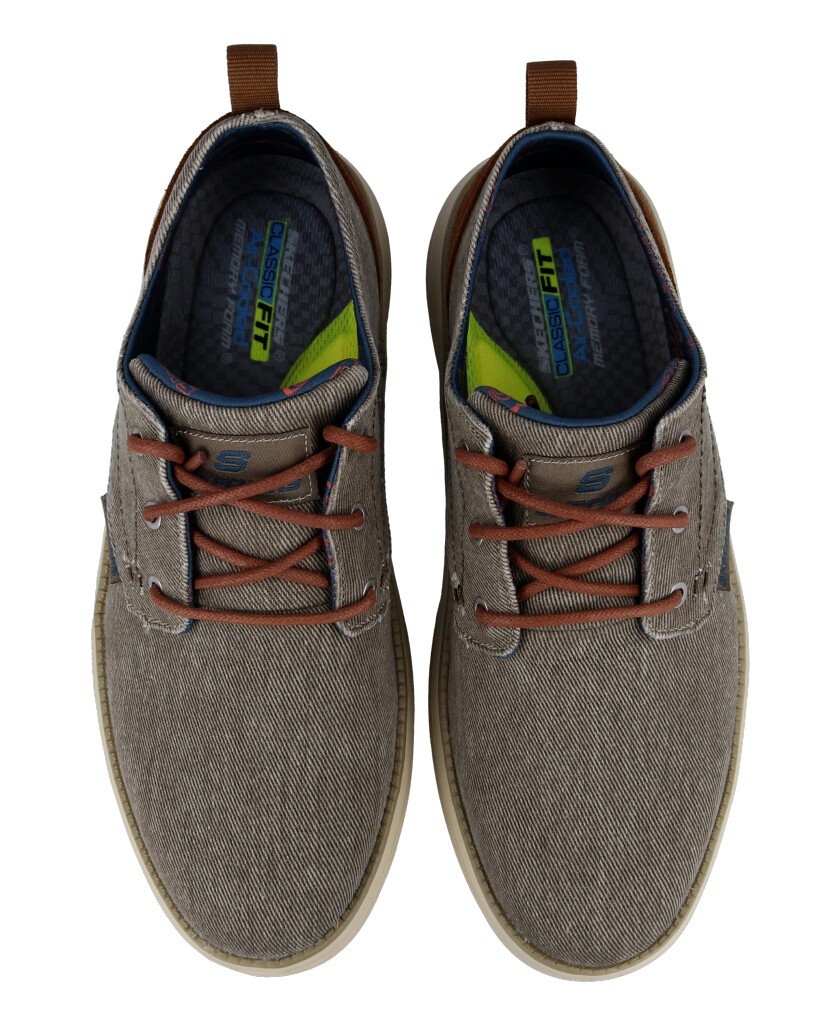 Skechers Status 2.0 Pexton sneaker in taupe color