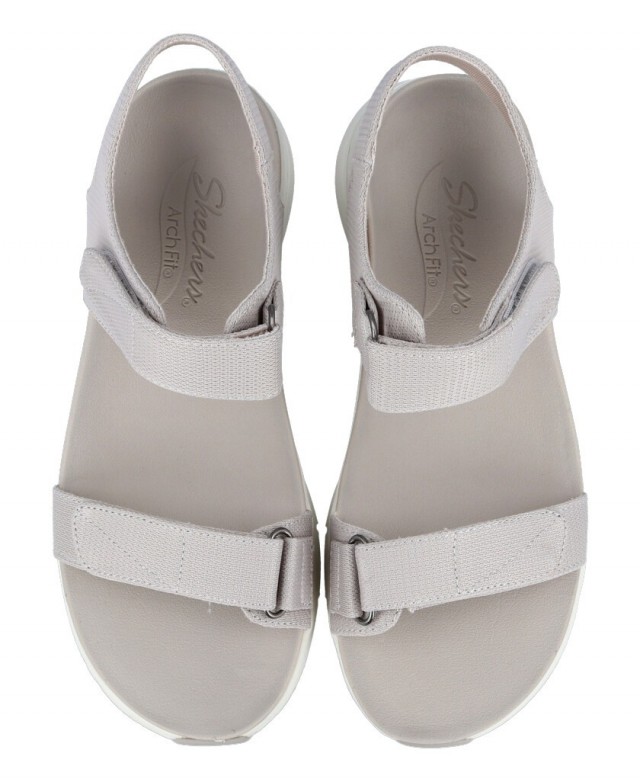 Sandalia beige plataforma Skechers Arch Fit 119247 Sandalia beige plataforma Skechers Arch Fit 119247