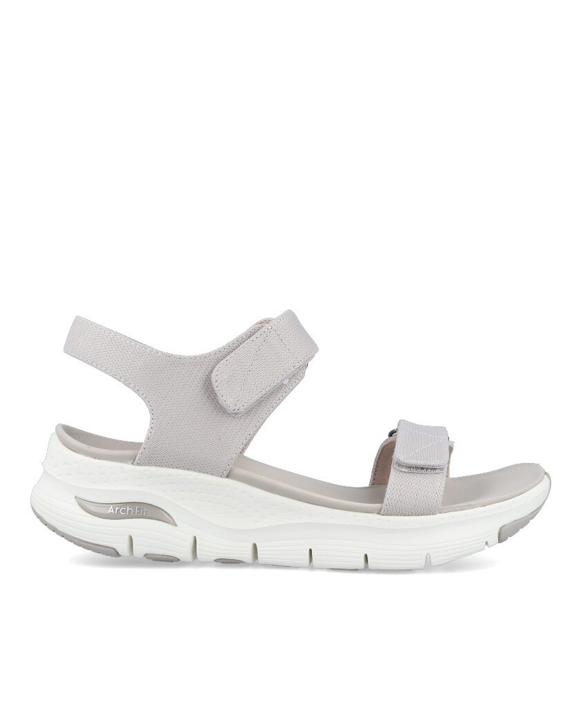 Beige platform sandal Skechers Arch Fit 119247
