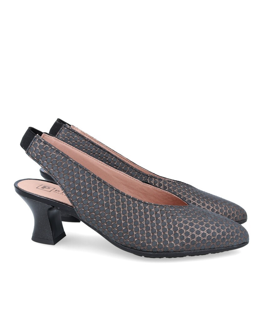 Slingback heeled shoe Pitillos 5193 for women in black