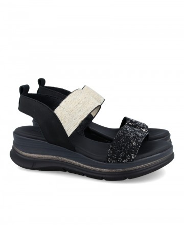 Paula Urban 24-200 Black platform sandals