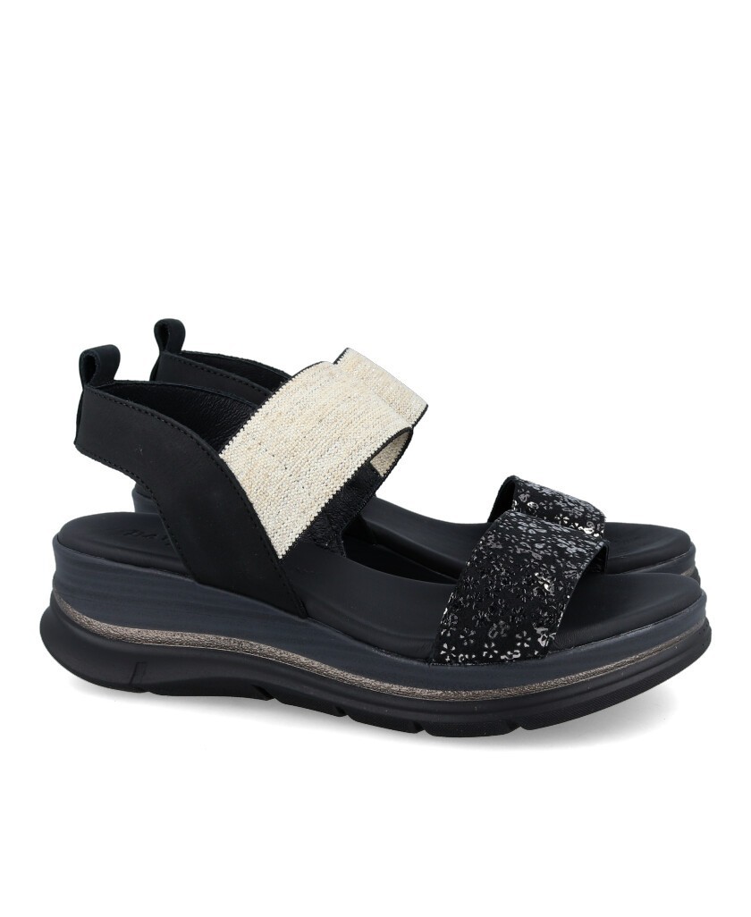 Sandalias negras plataforma Paula Urban 24-200