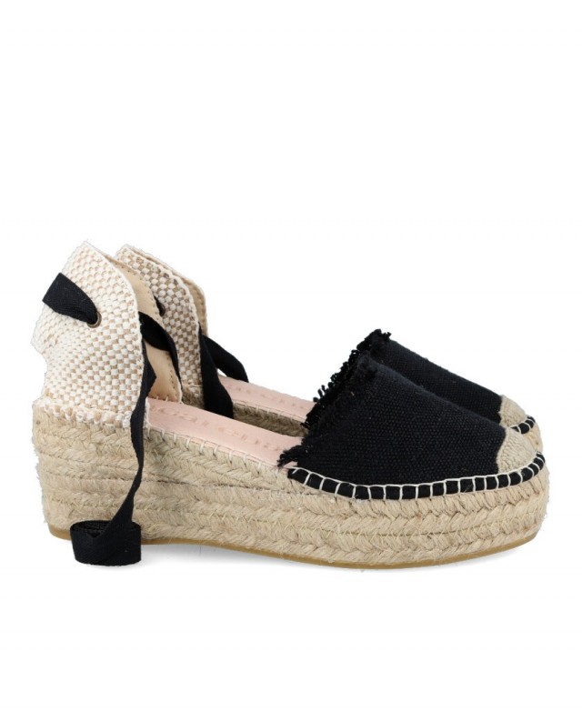 Original wedge espadrilles for women Macarena Java 34 black