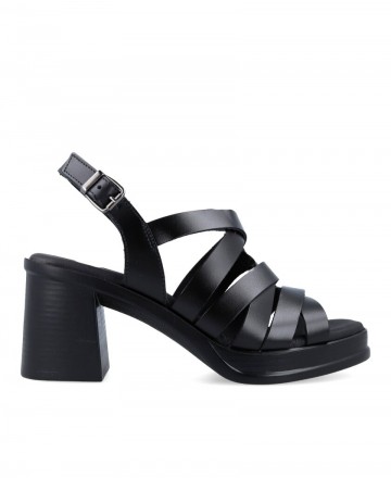 Black platform sandals Porronet Nerea 2977