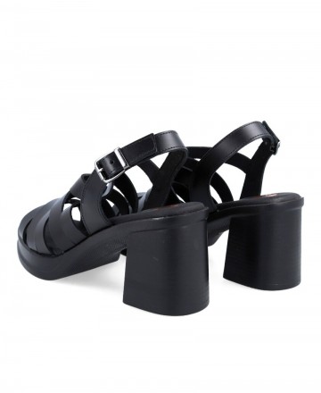 Black platform sandals Porronet Nerea 2977