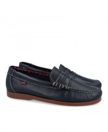 Callaghan Yate 51602 Blue leather loafers
