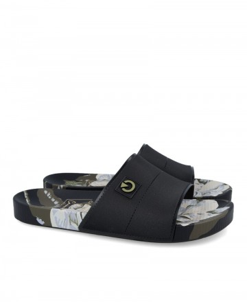 Chanclas para hombre en color negro Caracteristicas pala altura de piso 2 cm ideal para la playa o la piscina suela de PVC expa