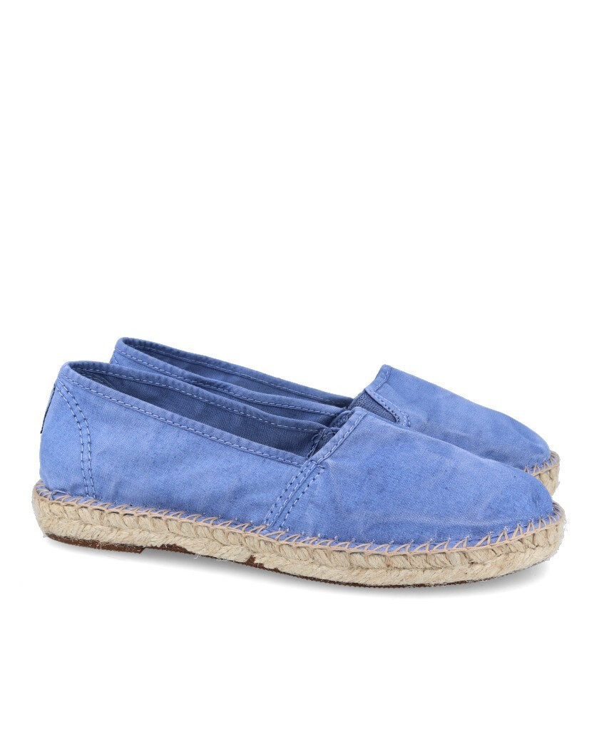 Espardena o yute para mujer en color azul marino Caracteristicas altura de piso 2 cm zapato de estilo casual suela de yute exte
