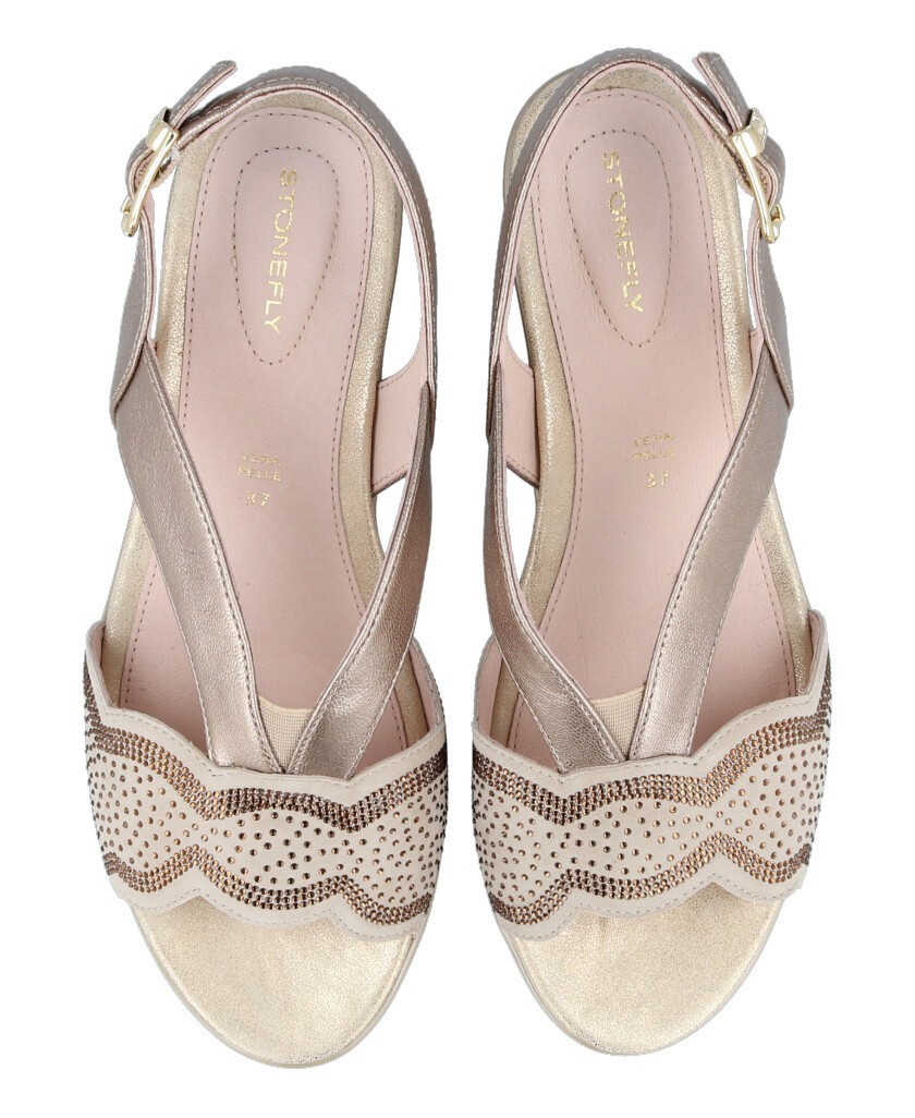 sandalias brillantes