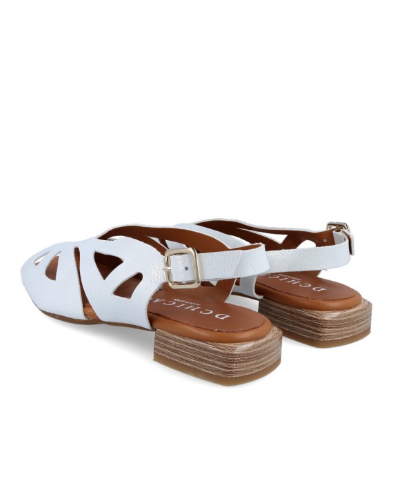 metallic white sandals