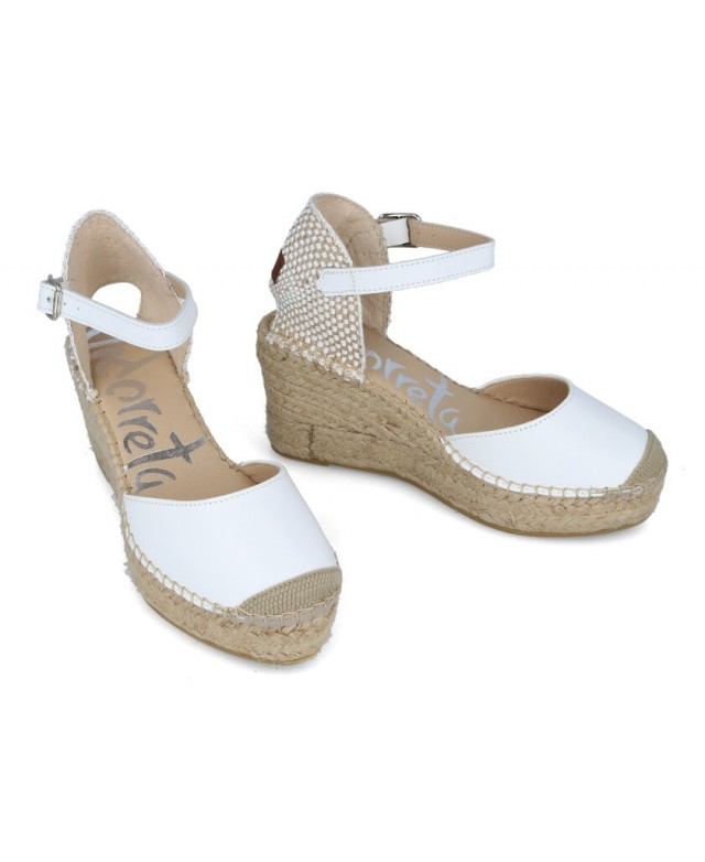 White 2025 leather espadrilles